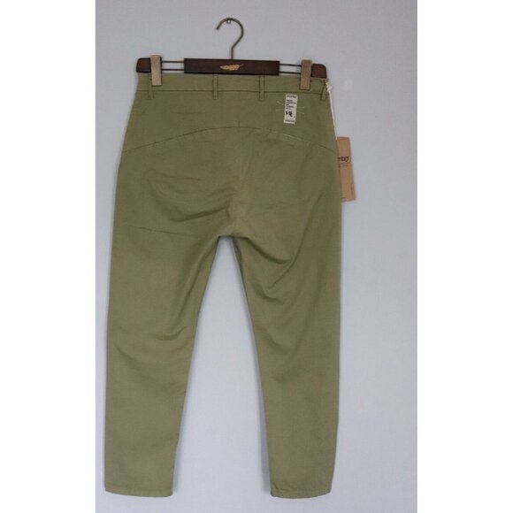 Novemb3r Womens Size 28 x 34 Green Mairi Pant Khaki Cotton Slash Pocket NWT $280 - Picture 9 of 9